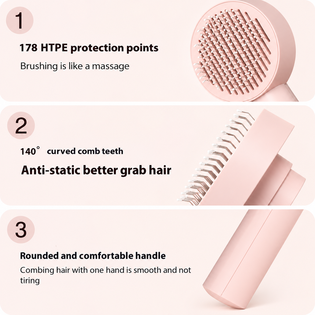 Self-Cleaning Pet Grooming Brush